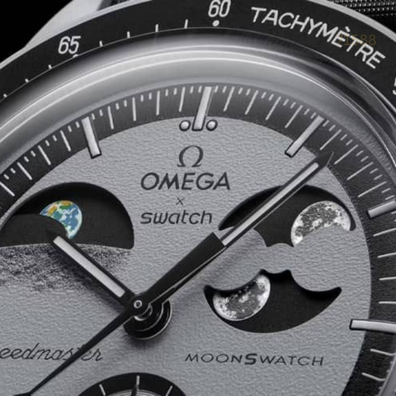 TW-101256A-2025 Iconic Moonwatch Blue & Grey EarthPhase Watch.
