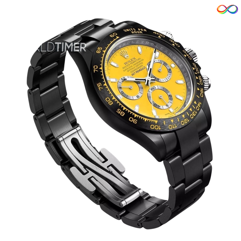 X9-11256-9 121P Series RO_LEX Black Yellow Dial Premium Quality Watch.