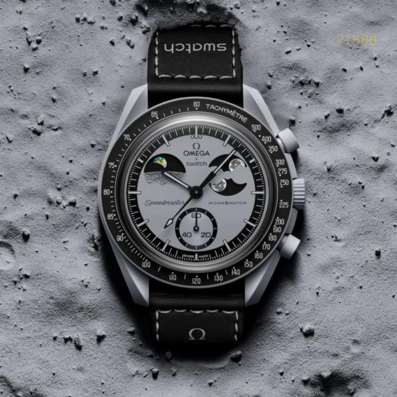 TW-101256A-2025 Iconic Moonwatch Blue & Grey EarthPhase Watch.