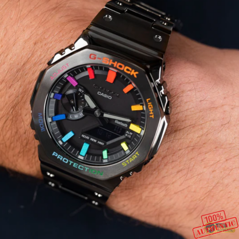 MW-11020256D Premium Silver/Golden &amp; Black Color Series Watch.