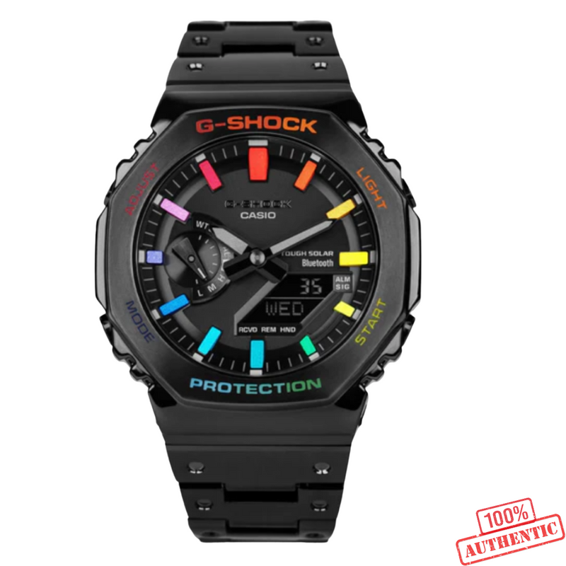 MW-11020256D Premium Silver/Golden &amp; Black Color Series Watch.