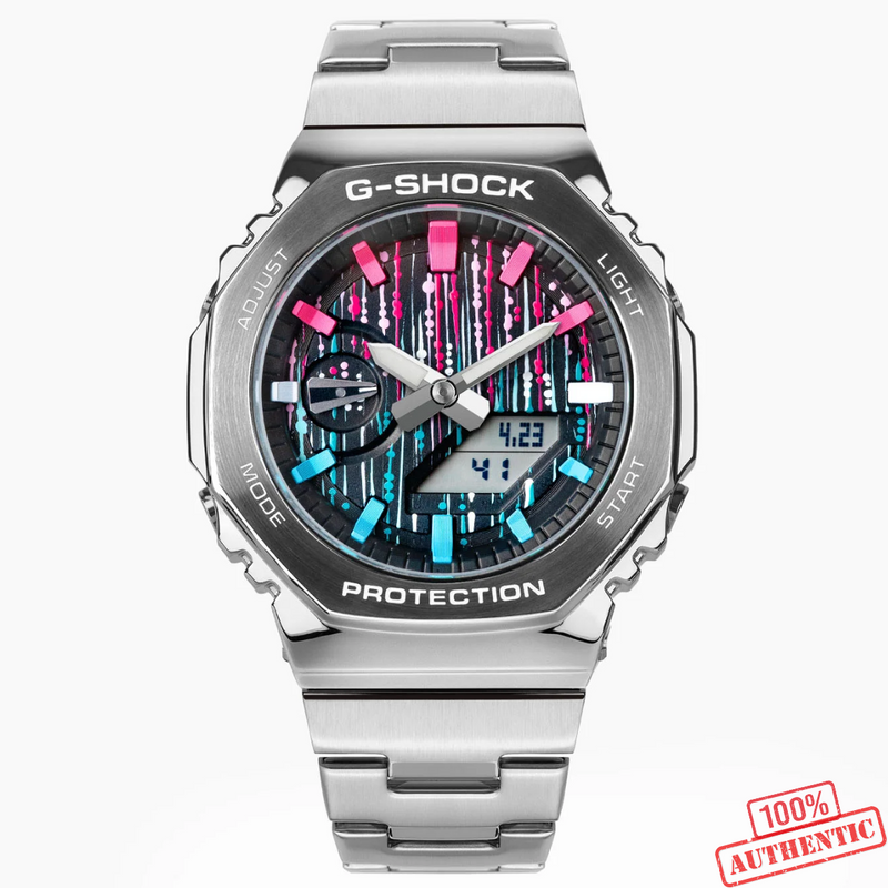 MW-11020256D Premium Silver/Golden &amp; Black Color Series Watch.